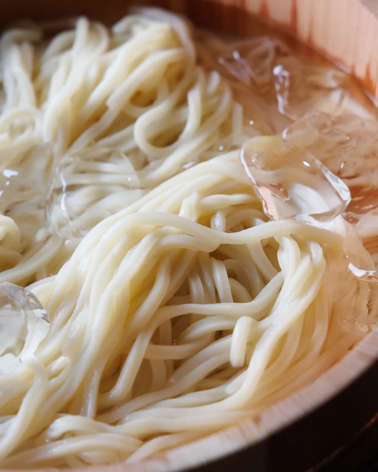 冷やしうどんの画像（接写）